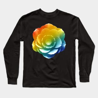 Rainbow gradient flower Long Sleeve T-Shirt